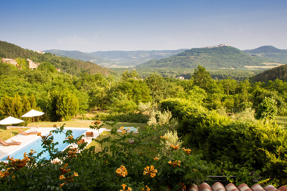 Villa Bazjaki - Stone villa with an infinity pool and a view of Motovun, Villa Bazjaki, Istria  Livade